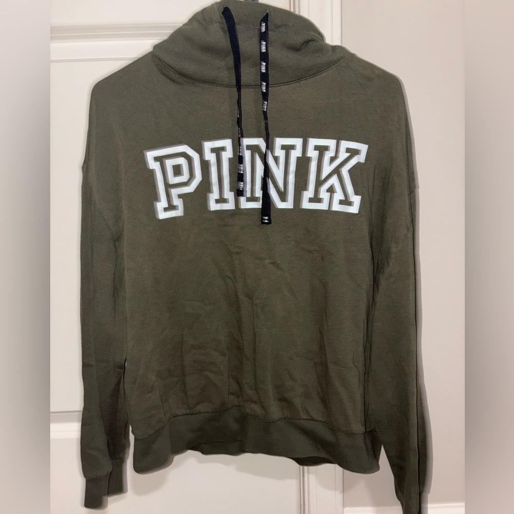 PINK Victoria's Secret Olive Green Hoodie